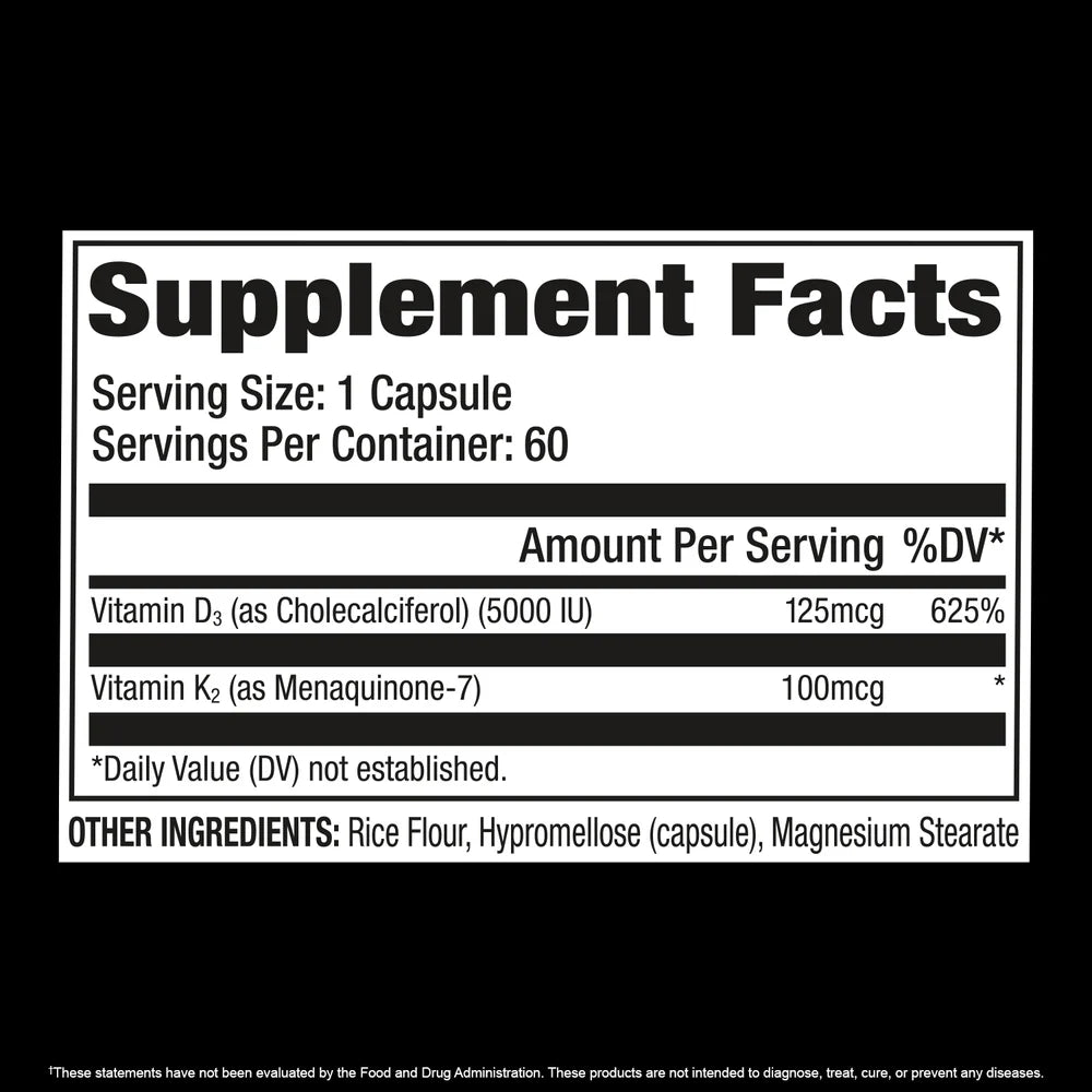 Vitamina D3 + K2 60 Caps