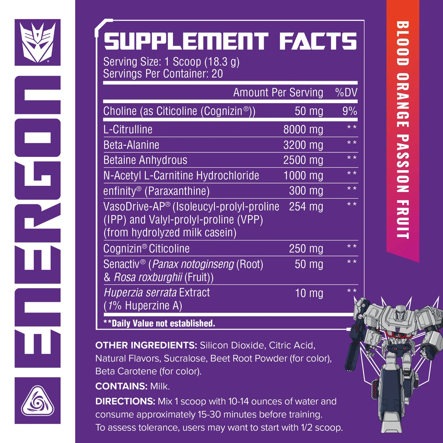 Energon Transformers Core Nutritionals 20 Servicios