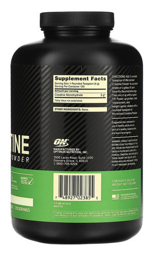 Creatina Micronizada Optimum Nutrition 120 Servicios