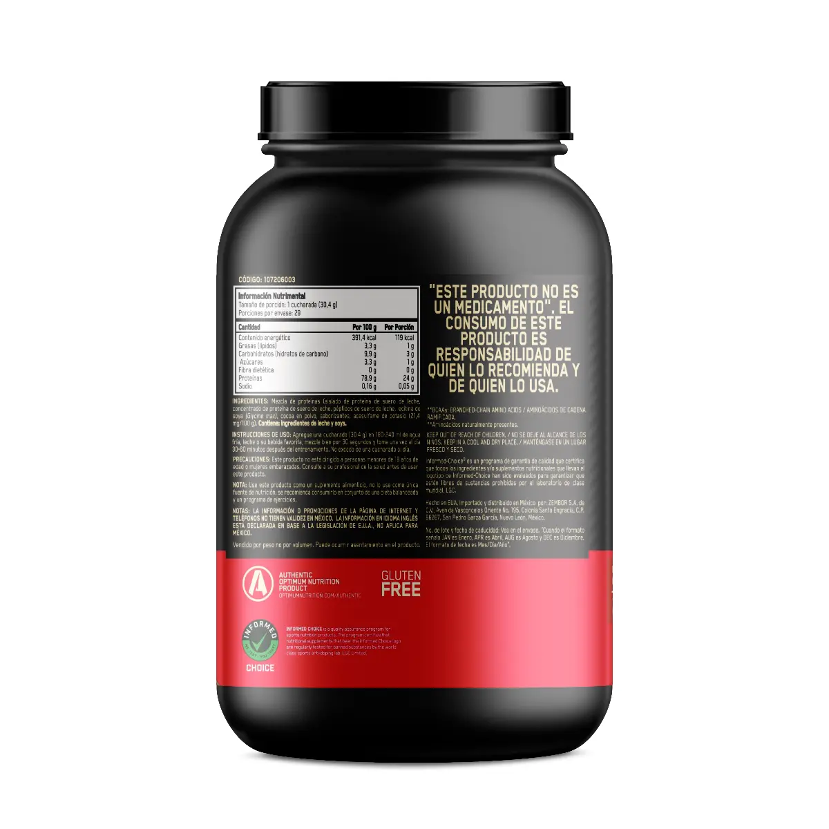 100% Whey Gold Standard 2 Lbs Optimum Nutrition