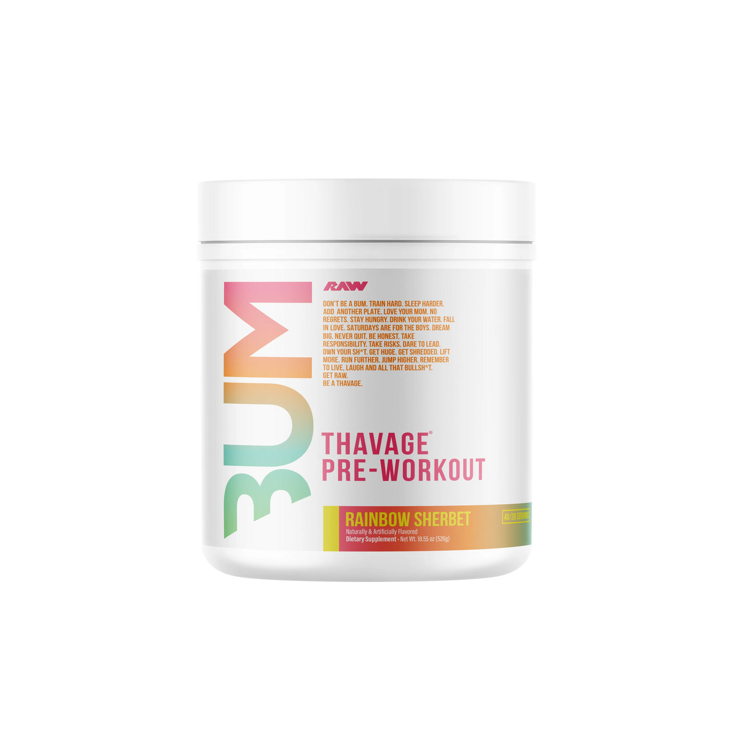 Thavage Raw CBum 40/20 Servicios