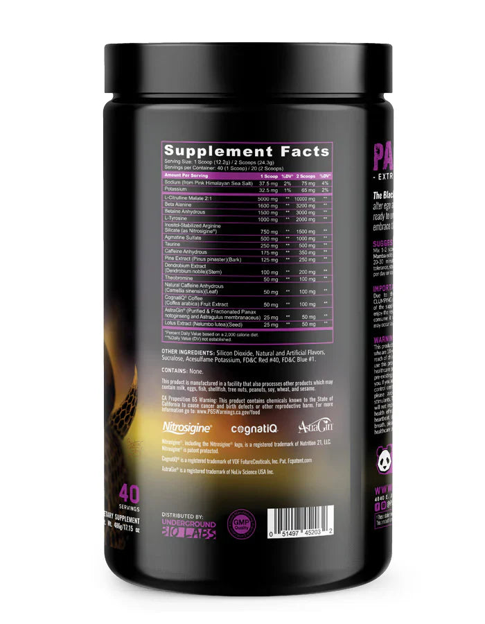 Panda Black Mamba 40/20 Servicios