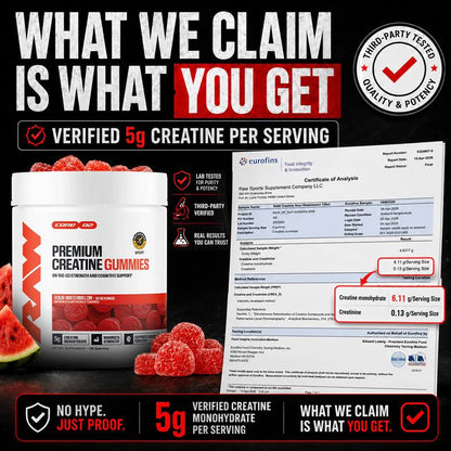 Raw Creatina Gummies 30 Servicios