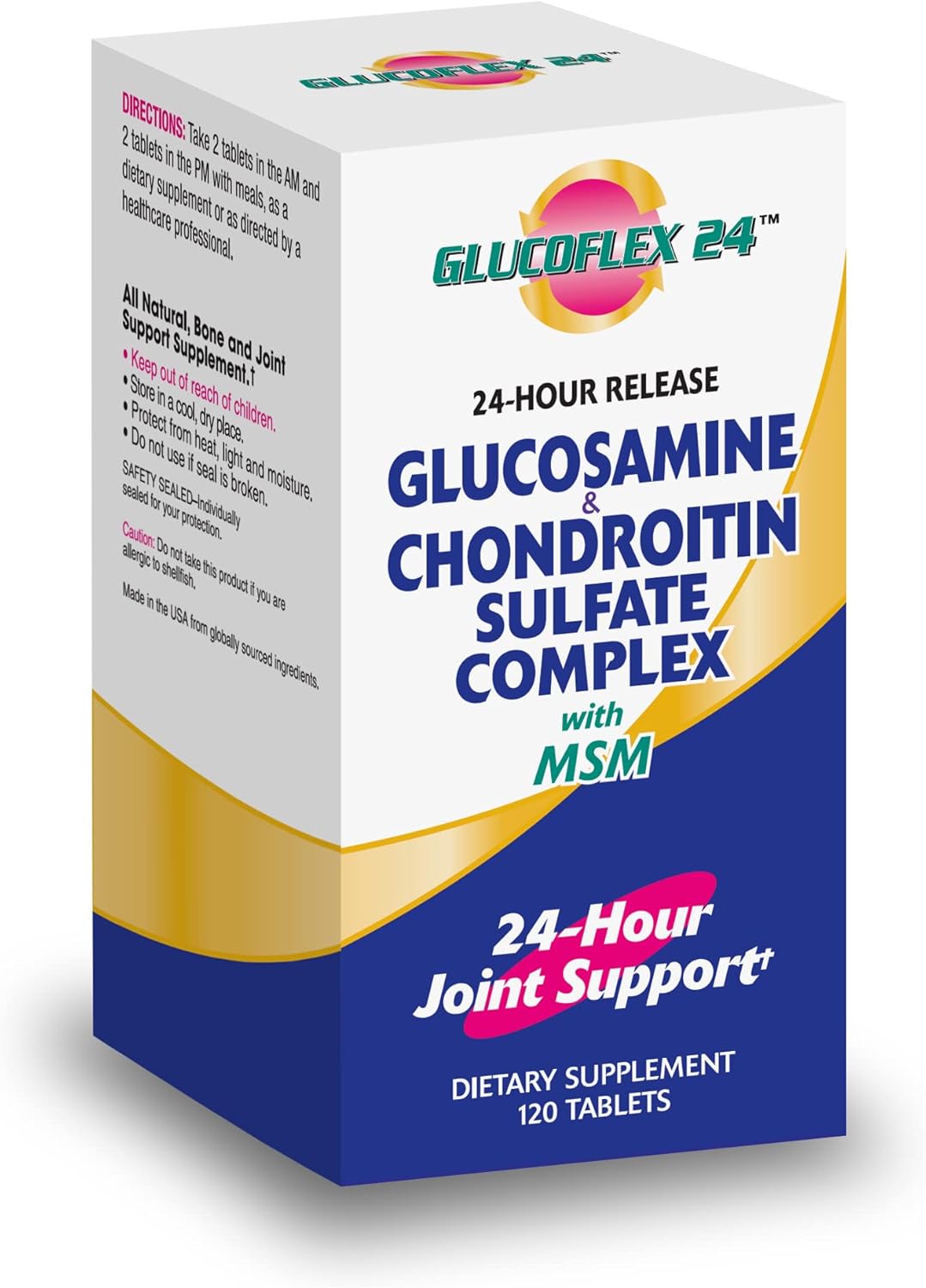 WHP Glucoflex 24 Hour 120 Tabs | Glucosamina + Condroitina para Articulaciones