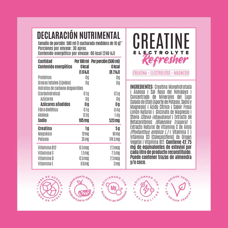 Creatina Electrolyte Refresher 30 Servicios