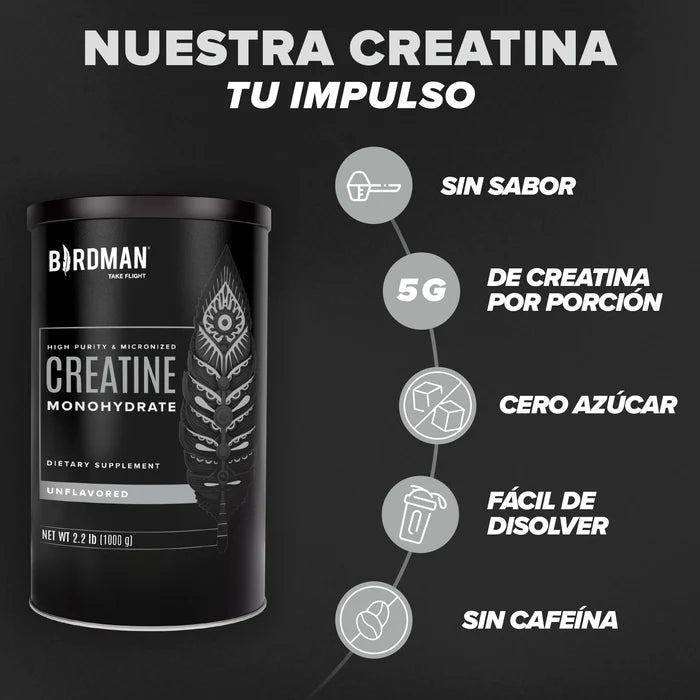 Creatina Monohidratada Birdman 90 Servicios