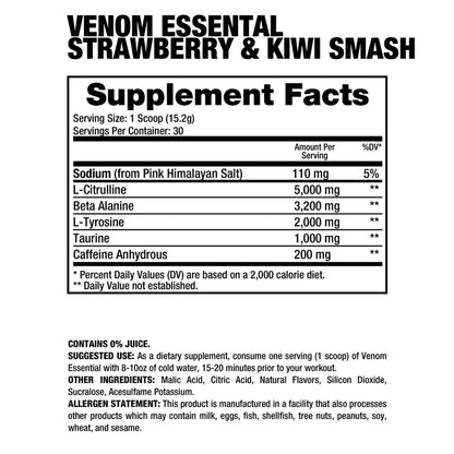 Venom Essential 30 Servicios Dragon Pharma