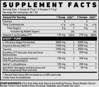 Pump Nitric Oxide Ghost 40/20 Servicios