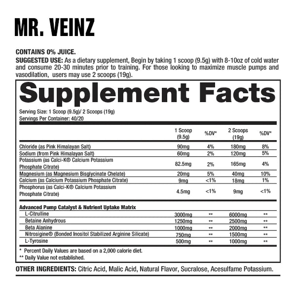 Mr. Veinz 40/20 Servicios